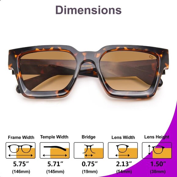 Unisex Sunglasses 100% UV400 Protection Rectangle TR90 Y2K Outdoor Fashion - Picture 9 of 9